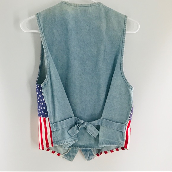 VTG American Flag Button Vest - Picture 4 of 5